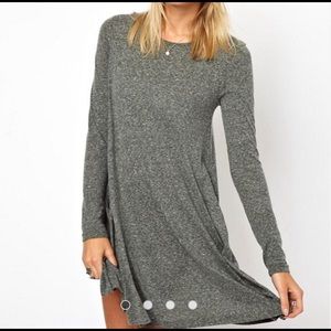 ASOS | Long sleeve gray shift dress